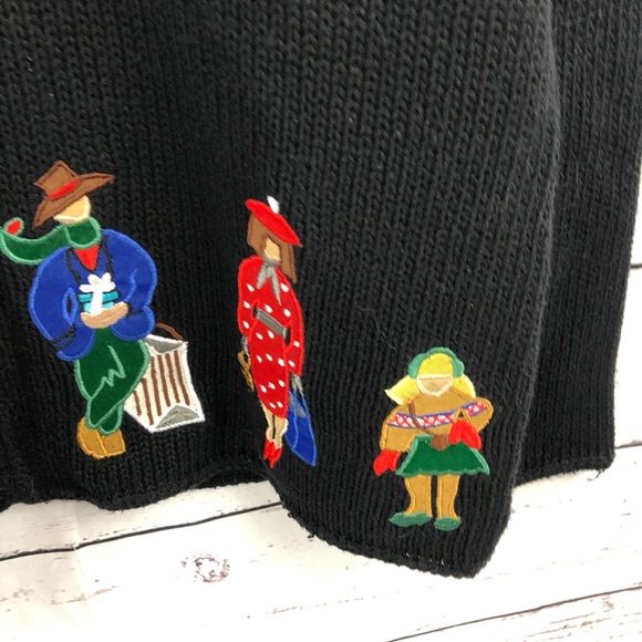 Susan Bristol Full Zip Christmas Sweater Medium - Picture 5 of 7